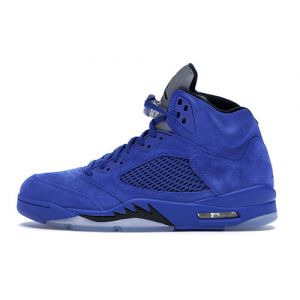Blue Suede Jordan 5 Imitation Shoes