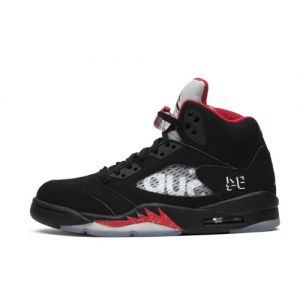 Fake Supreme Jordan 5 'Black' Basketball Shoes