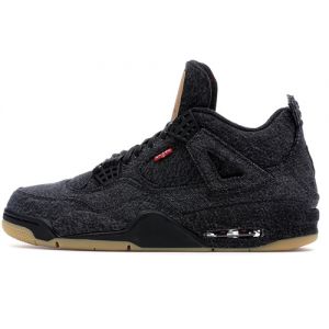 Fake Levi's Jordan 4 Retro Black