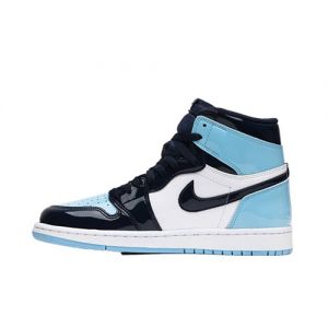 Women's Fake Jordan 1 High 'UNC Patent'