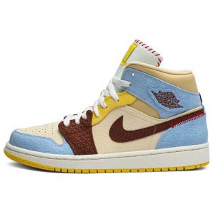 fake Jordan 1 Mid Maison Chateau Rouge shoe's outside