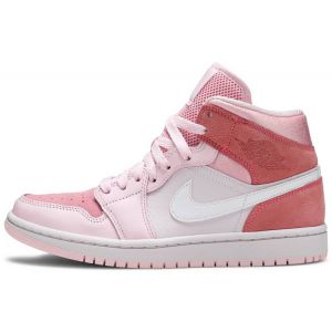 fake Jordan 1 Mid Digital Pink shoe's outside