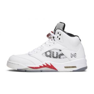 Fake Jordan 5 Supreme 'White'