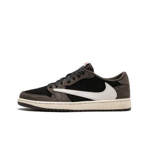 Fake Travis Scott Jordan 1 Low 'Mocha' Outside