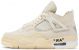 Fake Jordan 4 Retro Off-White Sail shoe's outside
