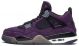 Fake Travis Scott x Air Jordan 4 Purple Suede shoe's upper