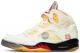 Fake Off-White Jordan 5 'Sail' shoe's outside