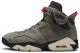 Fake Travis Scott Jordan 6 Olive shoe's outside