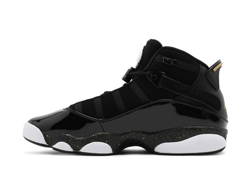 fake Jordan 6 Rings Black Metallic Gold White