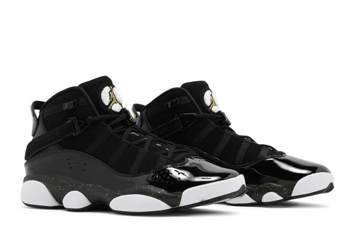 fake Jordan 6 Rings Black Metallic Gold White