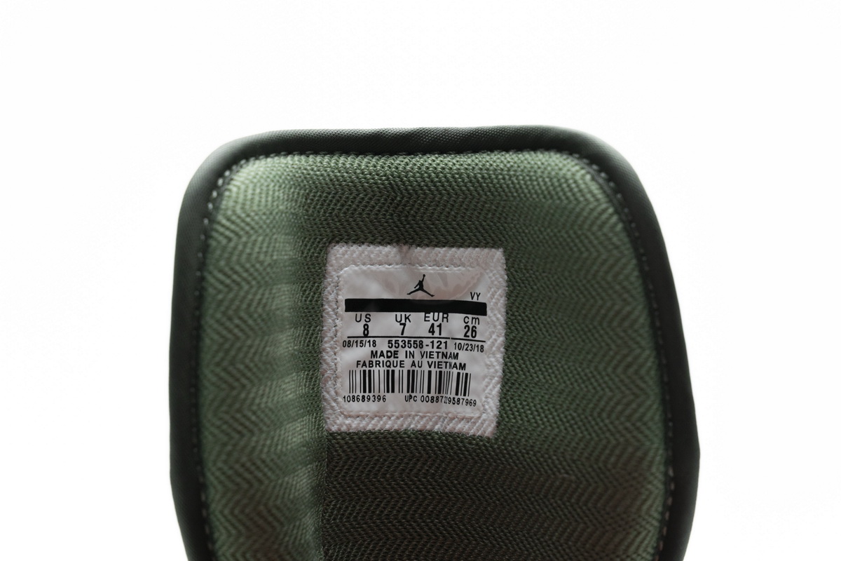 fake Jordan 1 Low Military Green size tag
