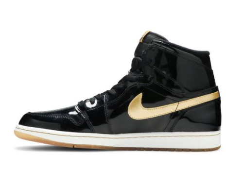 fake Jordan 1 Black Metallic Gold