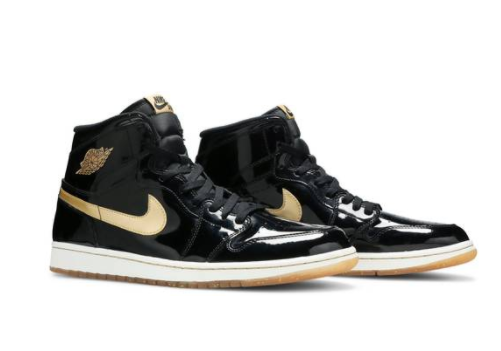 fake Jordan 1 Black Metallic Gold