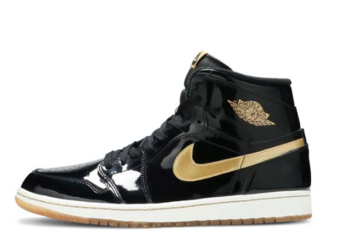 fake Jordan 1 Black Metallic Gold