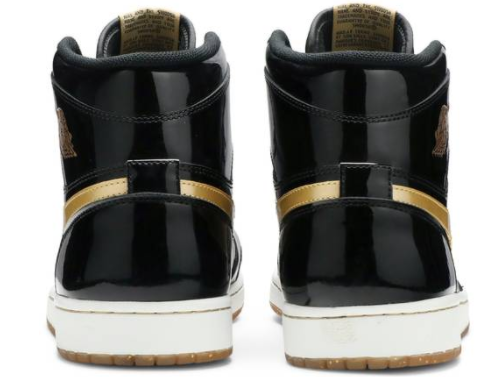 fake Jordan 1 Black Metallic Gold