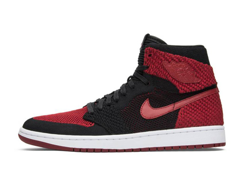 Jordan 1 Retro High OG Flyknit 'Bred' Fake Sneaker
