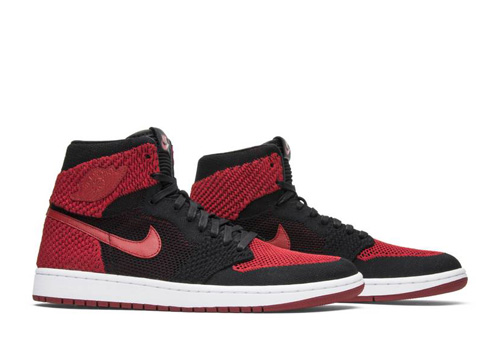 Jordan 1 Retro High OG Flyknit 'Bred' Fake Sneaker