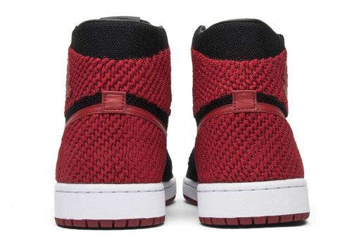 Jordan 1 Retro High OG Flyknit 'Bred' Fake Sneaker