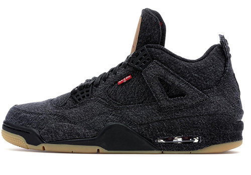 fake Jordan 4 Retro Levi's Black