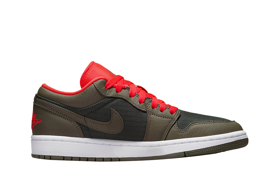 Fake Air Jordan 1 Low Black Olive Crimson