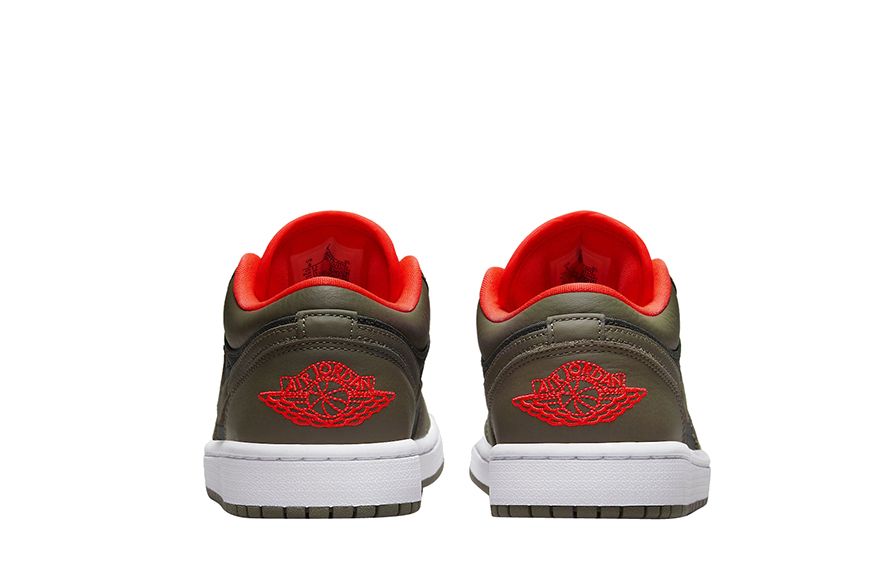 Fake Air Jordan 1 Low Black Olive Crimson