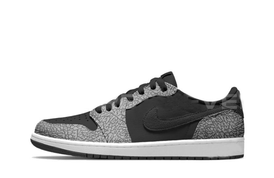 Replica Air Jordan 1 Low Black Elephant