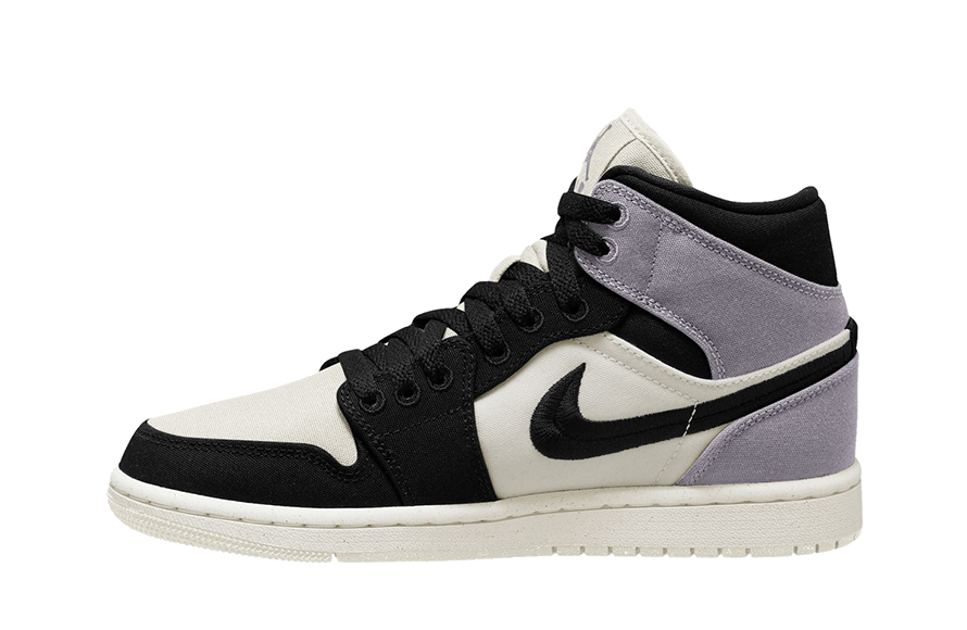 Replica Air Jordan 1 Mid Canvas Sail