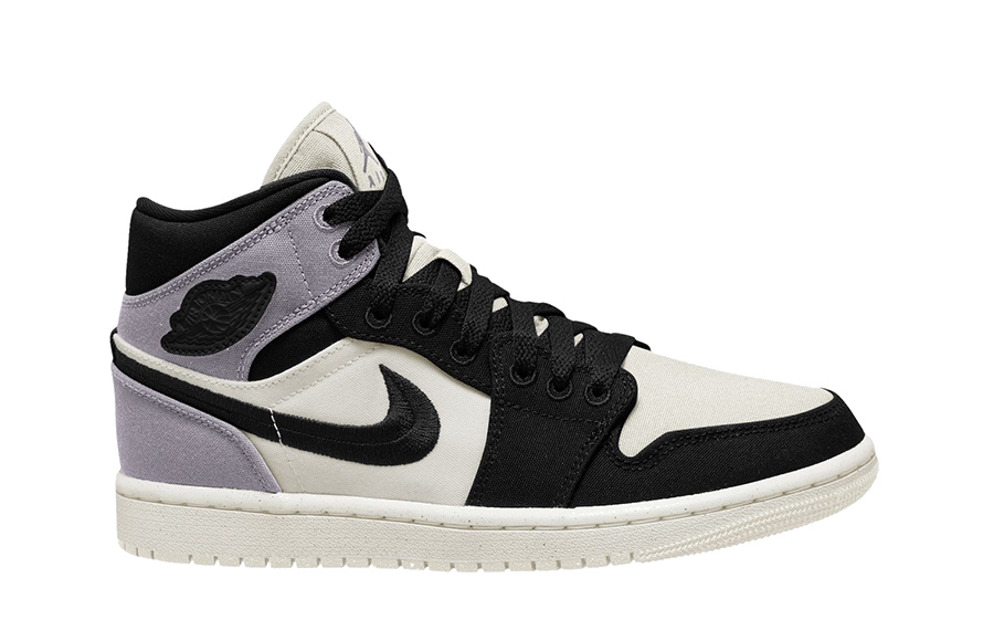 Replica Air Jordan 1 Mid Canvas Sail