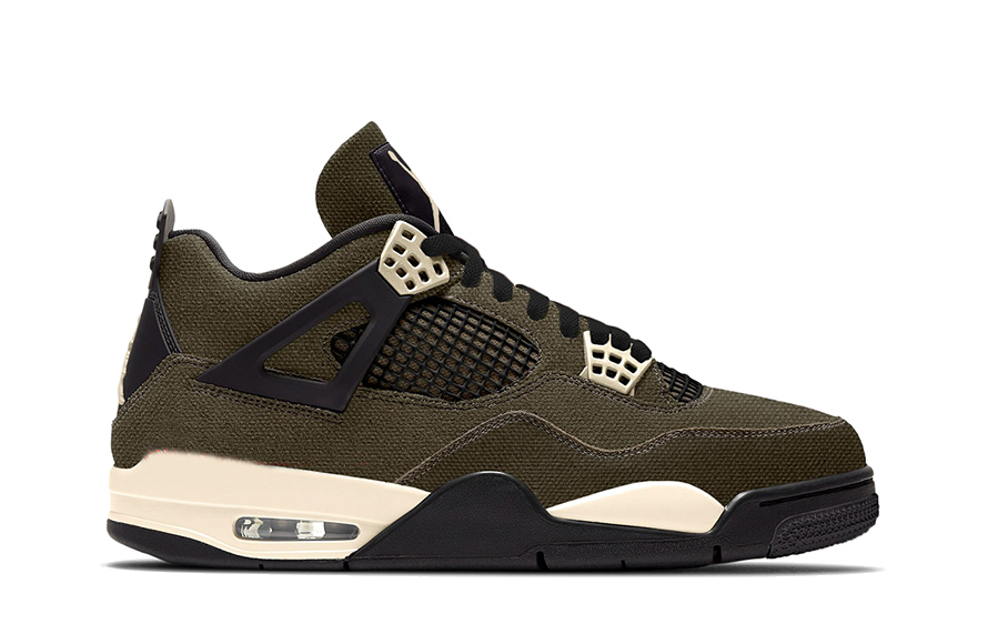 Air Jordan 4 Olive Canvas