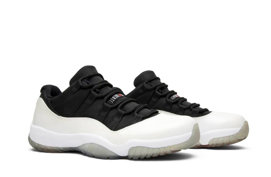 fake jordan 11 low tuxedo