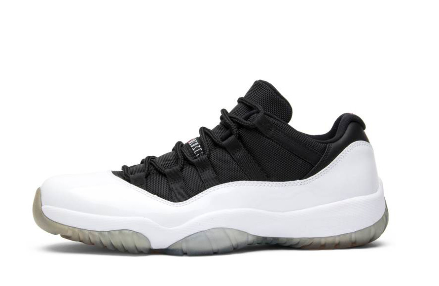 fake jordan 11 low tuxedo