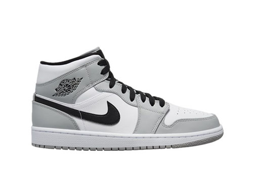 fake Jordan 1 Mid Light Smoke Grey