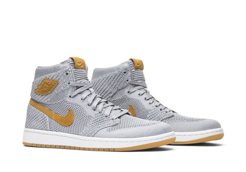 fake Jordan 1 Retro High OG Flyknit Wolf Grey