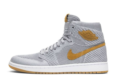 fake Jordan 1 Retro High OG Flyknit Wolf Grey