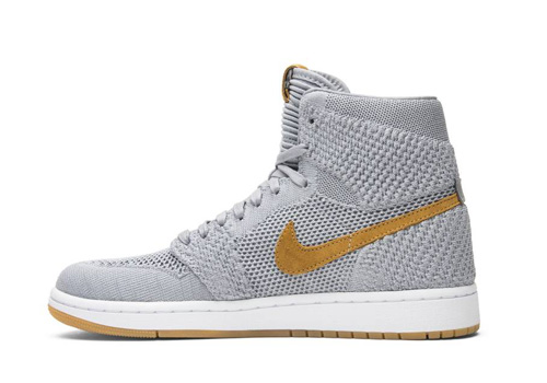 fake Jordan 1 Retro High OG Flyknit Wolf Grey