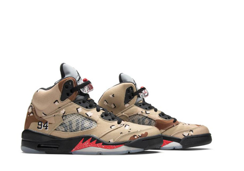 Supreme Jordan 5 Desert Camo fake